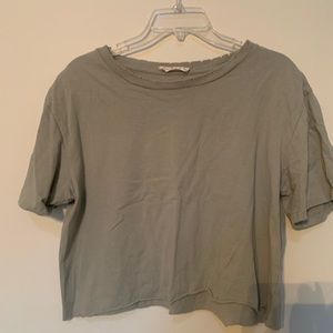 molly green sage green top